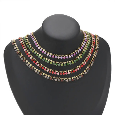 Řetízkovina s barevnými placičkami chirurgická ocel