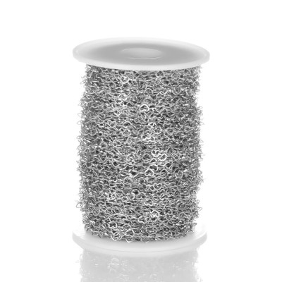 Srdíčkový řetízek chirurgická ocel dvě barevné varianty