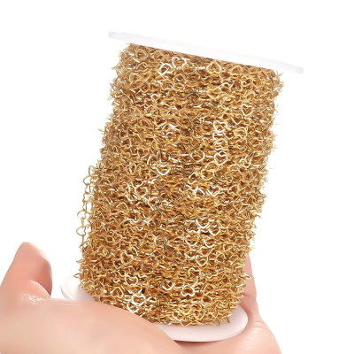 Heart chain, surgical steel, two color options