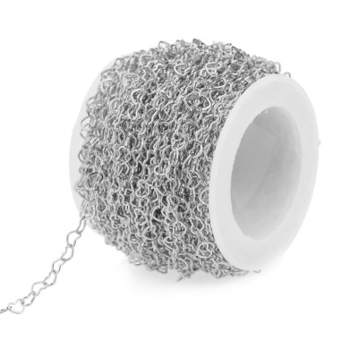 Heart chain, surgical steel, two color options