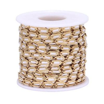 Řetízek s barevnými obdélníčky 5 barevných variant chirurgická ocel