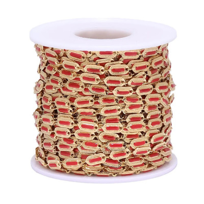 Řetízek s barevnými obdélníčky 5 barevných variant chirurgická ocel