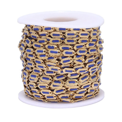 Řetízek s barevnými obdélníčky 5 barevných variant chirurgická ocel