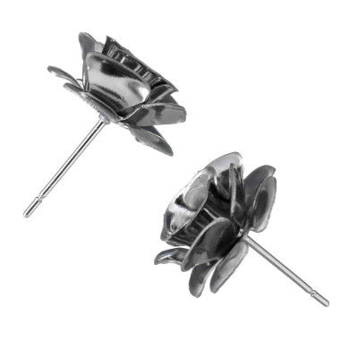 Smoothie with flower size 13mm without eyelet for hanging from surgical steel