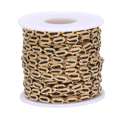 Řetízek s barevnými obdélníčky 5 barevných variant chirurgická ocel