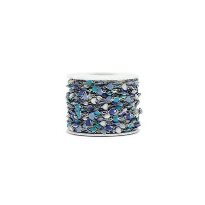 Chain fabric without galvanization with hearts in 3 color combinations