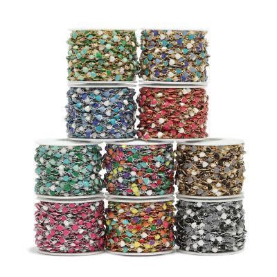 Chain gold galvanization with hearts 3 color combinations