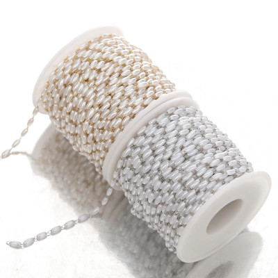 Perlový řetízek chirurgická ocel dvě barevné varianty