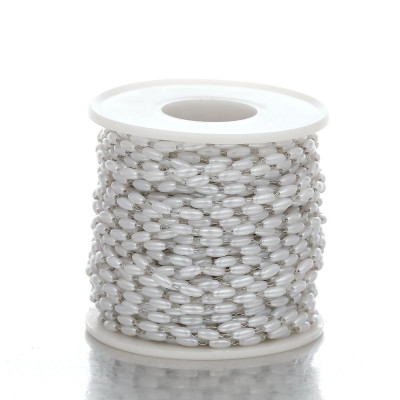 Pearl chain, surgical steel, two color options