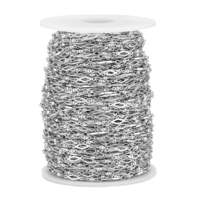 Chain fabric with rhombuses, surgical steel, two color variants