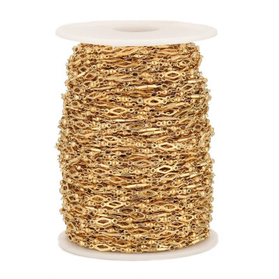 Chain fabric with rhombuses, surgical steel, two color variants