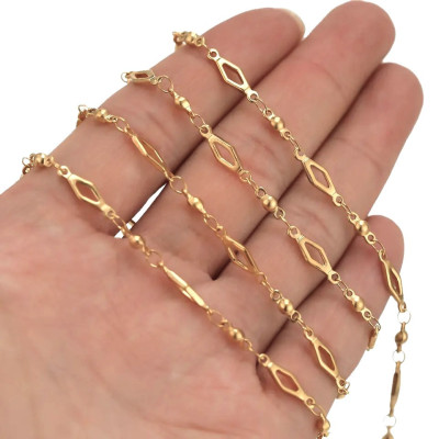 Chain fabric with rhombuses, surgical steel, two color variants