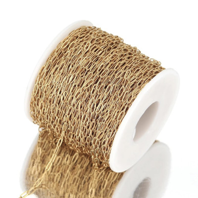 Mini Paperclip řetízkovina – oválná očka 6,5 × 2,5 mm, chirurgická ocel 304