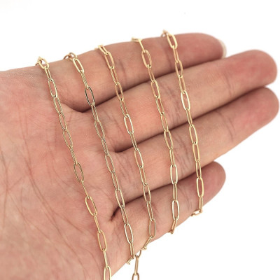 Mini Paperclip řetízkovina – oválná očka 6,5 × 2,5 mm, chirurgická ocel 304