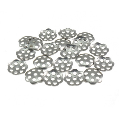Bead cap, 100pcs, surgical steel