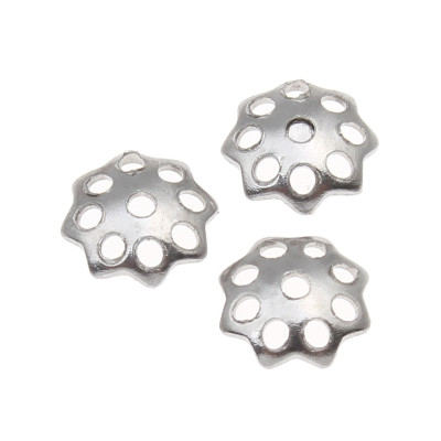 Bead cap, 100pcs, surgical steel