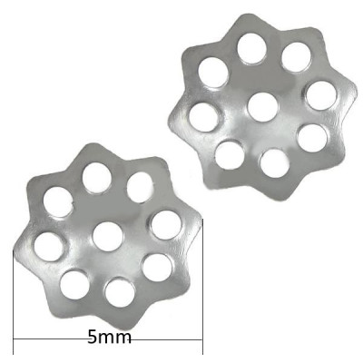 Bead cap, 100pcs, surgical steel