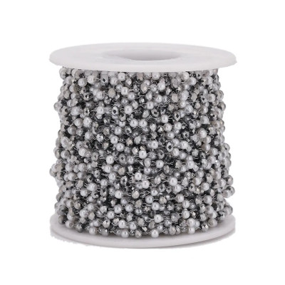 Řetízkovina s bílými perličkami