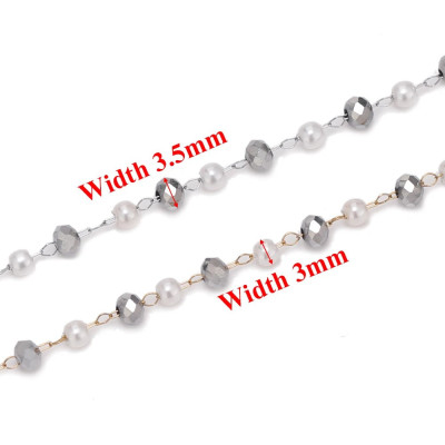 Řetízkovina s bílými perličkami