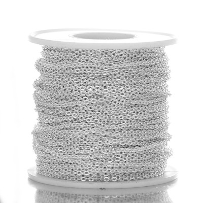 Fine chain with oval eyelets surgical steel