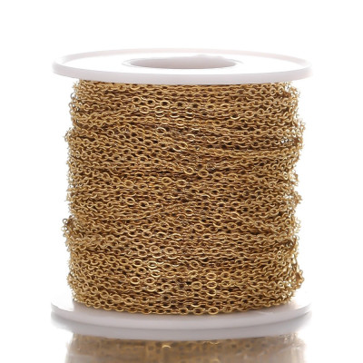 Jemná řetízkovina s oválnými očky 2mmchirurgická ocel 5 barevných kombinací