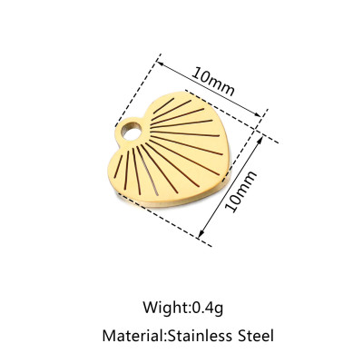 Surgical steel heart pendant, two color options