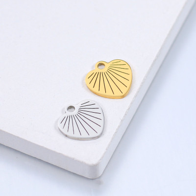 Surgical steel heart pendant, two color options