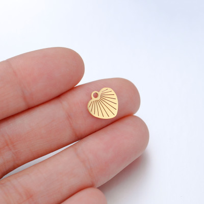 Surgical steel heart pendant, two color options