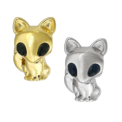 Leaflet bead, surgical steel, two color variants