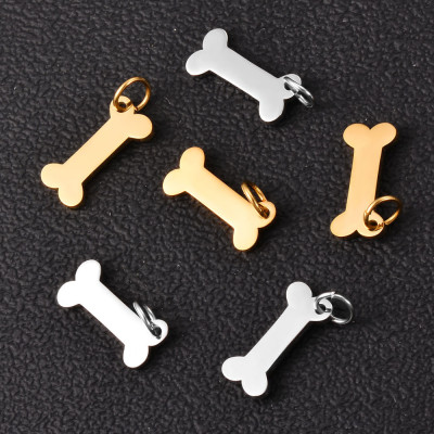 Bone pendant in two color combinations made of surgical steel