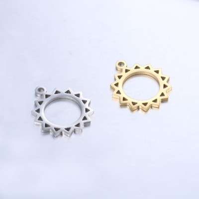 Sun pendant in two color combinations made of surgical steel