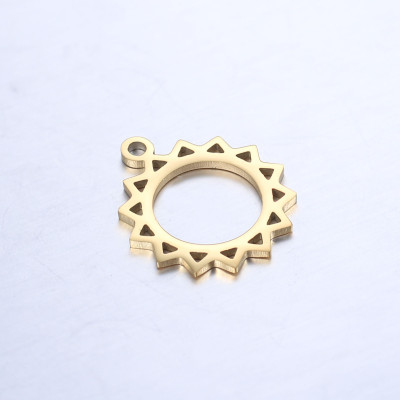 Sun pendant in two color combinations made of surgical steel