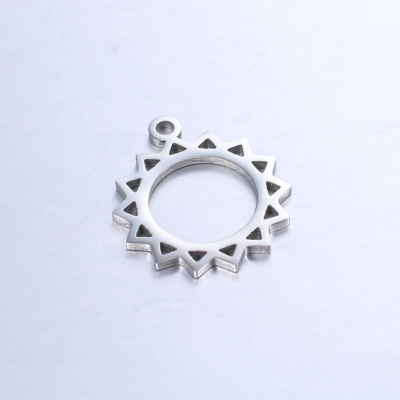 Sun pendant in two color combinations made of surgical steel