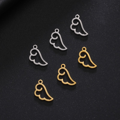 Pendant small angel wing two variants surgical steel