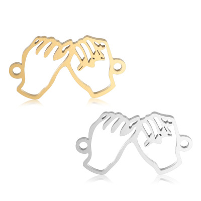 Connector two hands two variants surgical steel