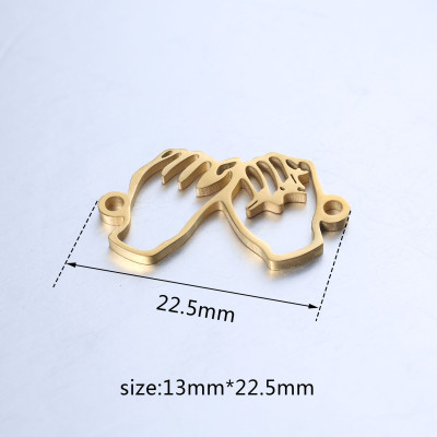 Connector two hands two variants surgical steel