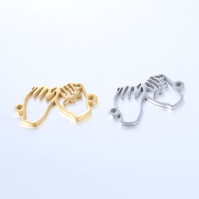 Connector two hands two variants surgical steel