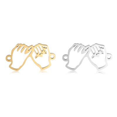 Connector two hands two variants surgical steel