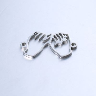 Connector two hands two variants surgical steel