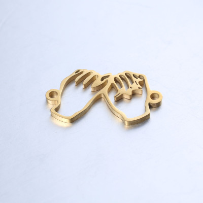 Connector two hands two variants surgical steel