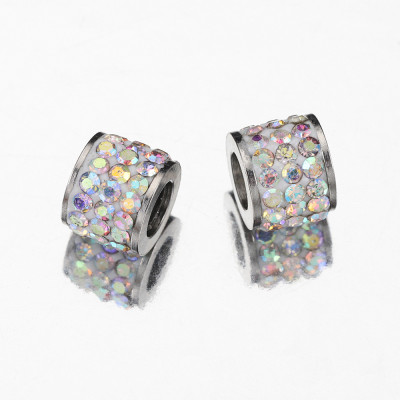 Bead with chatons surgical steel