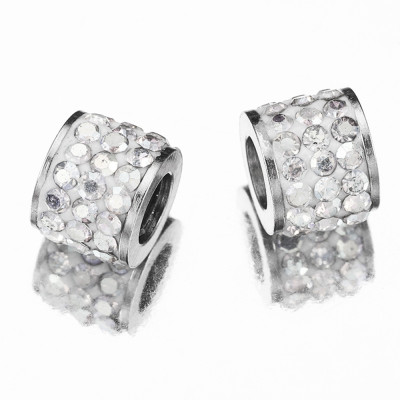 Bead with chatons surgical steel