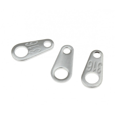 Connector with inscription 316 of surgical steel