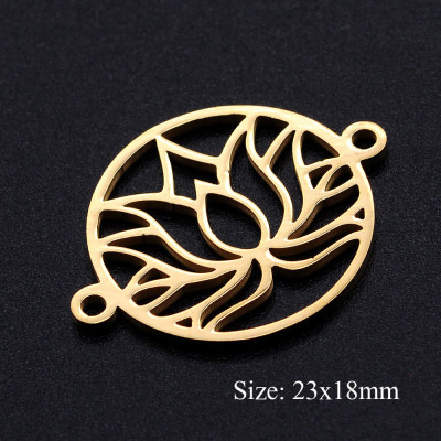 Flower connector, two color options, surgical steel