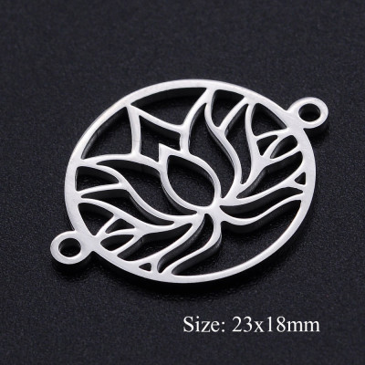 Flower connector, two color options, surgical steel