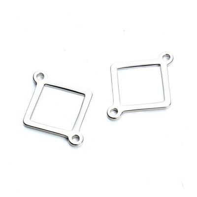 Connector rhombus surgical steel