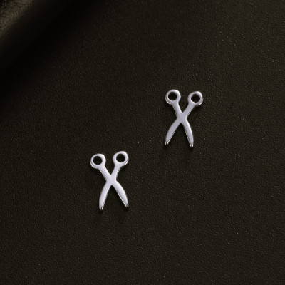 Surgical steel scissor pendant