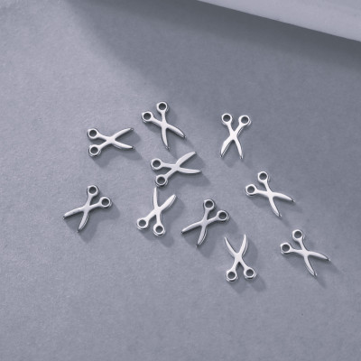 Surgical steel scissor pendant