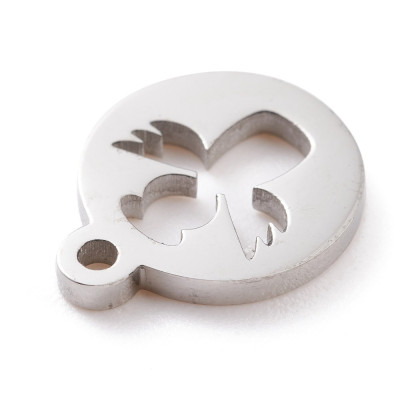 Surgical steel angel pendant