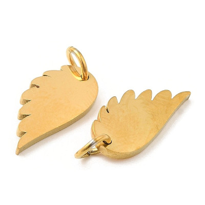 Pendant angel wing surgical steel two color options